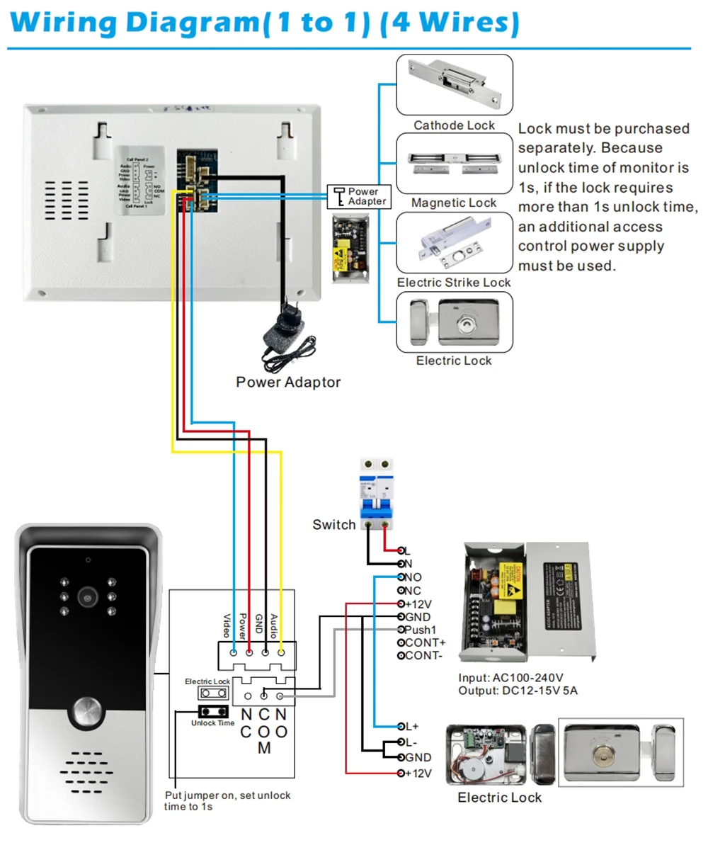 7inch Color Wired Video Intercom System Visual Doorphone Camera Video Doorbell Door Phone Kits for Home IP Villa Apartment M72T