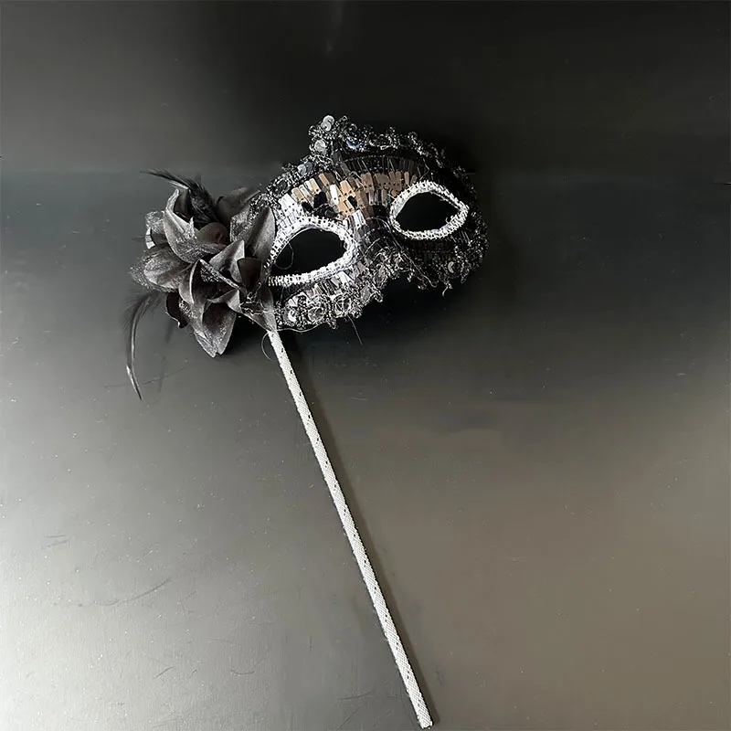 Sequin Mask Handheld Ball Mask Party Mask Decorative For Party Accessory Photo Booth Costume Party