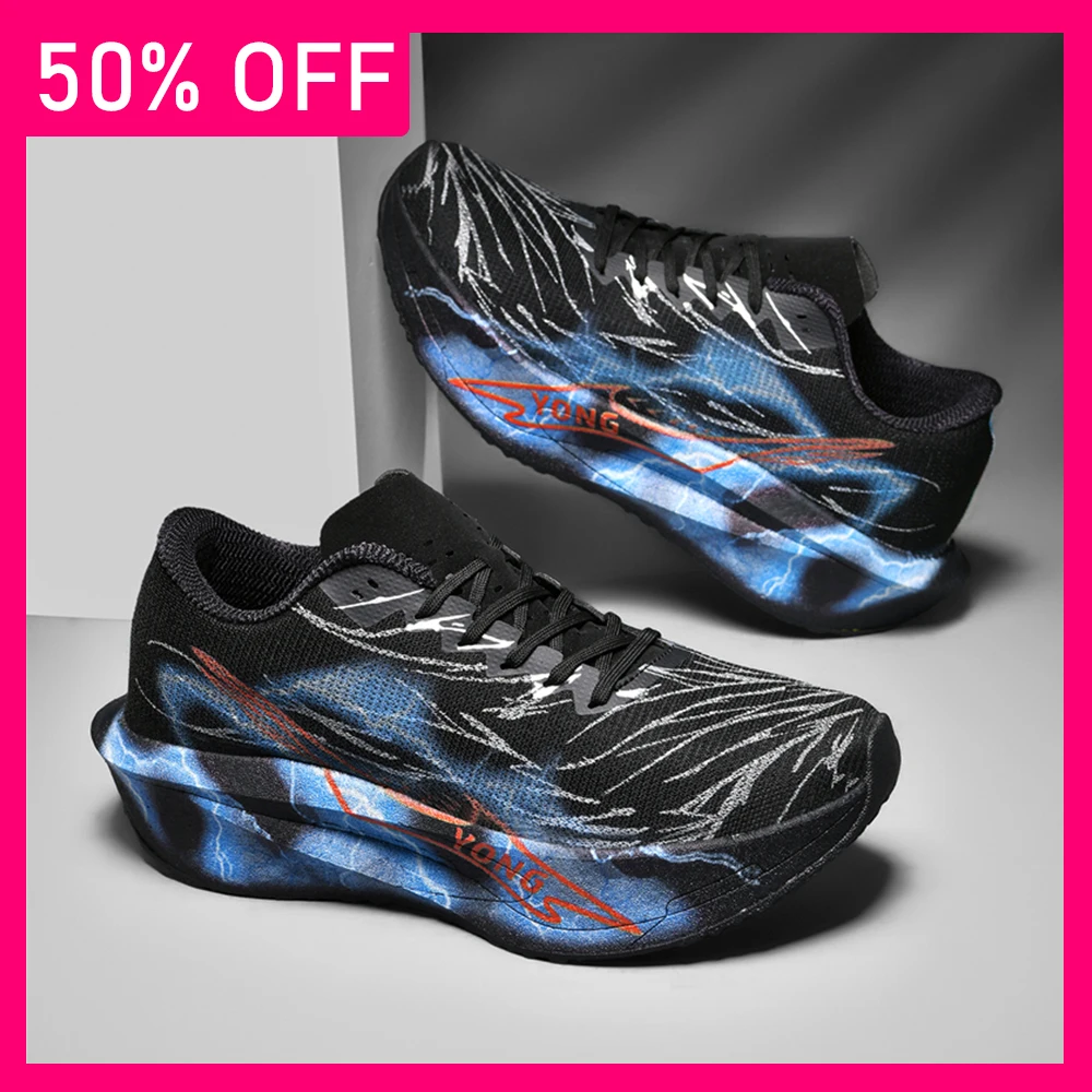 

Кроссовки для пар, новинка 2026, амортизирующая толстая подошва, повседневные кроссовки для бега, модные спортивные повседневные кроссовки на шнуровке для мужчин и женщин