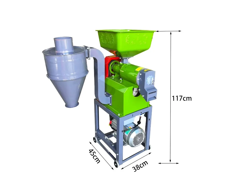 Mobile Paddy Machine Rice Mill With Cyclone Dust Collector, Paddy Husker Rice Polisher Rice Husk Crusher Making