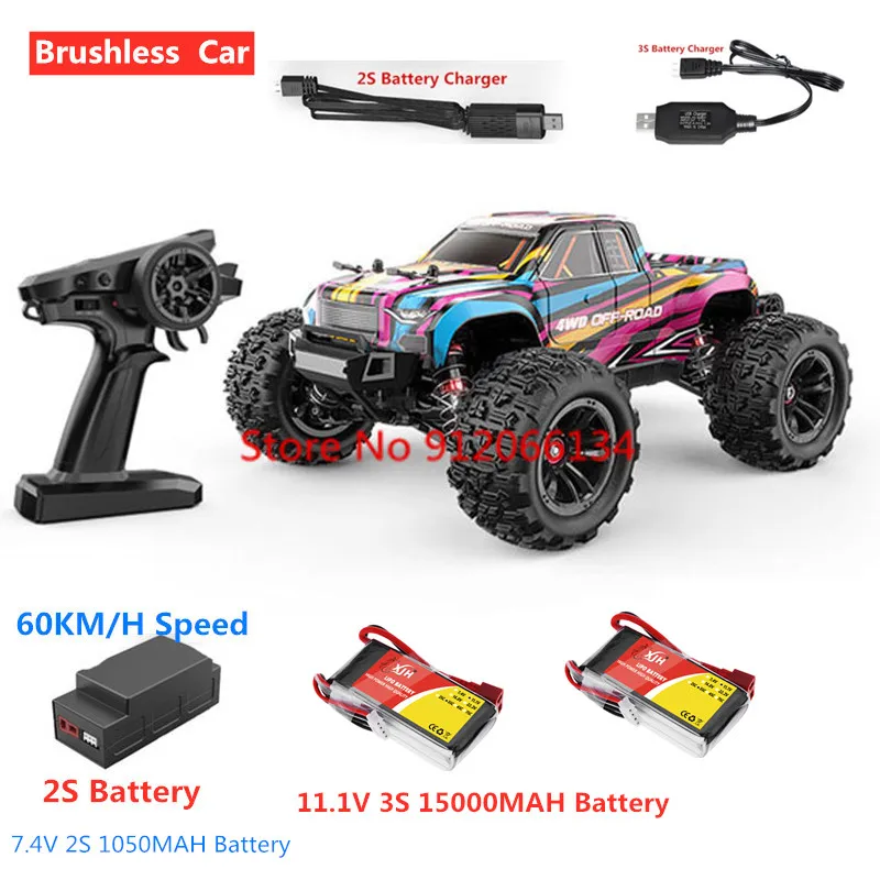 80キロ/hでブラシレスrcレーシングカー2.4グラム4WD電気高速オフロード