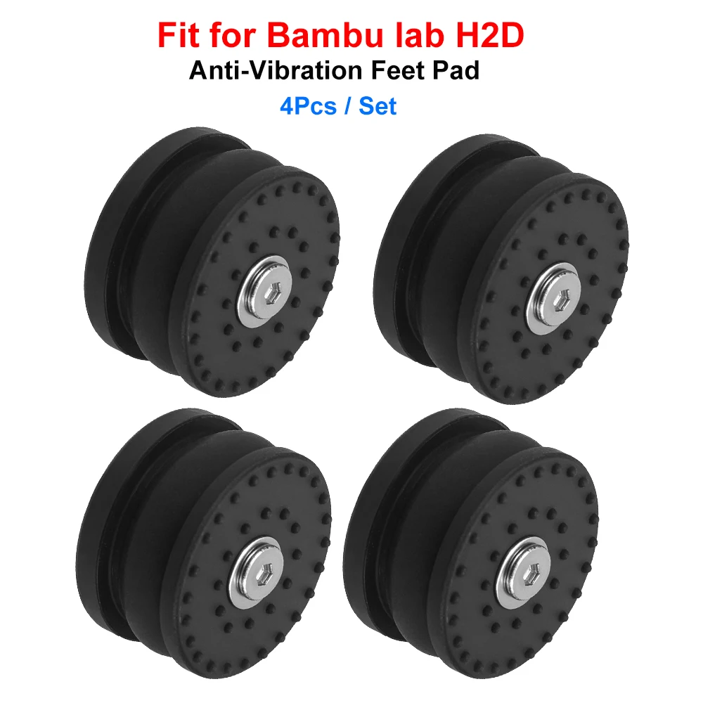 Anti Vibration Feet Pad For Bambu Lab H2D 3D Printer Anti-Slip Anti-Shock Dust-Proof Rubber Foot Pad 4Pcs/Set Replacement Parts