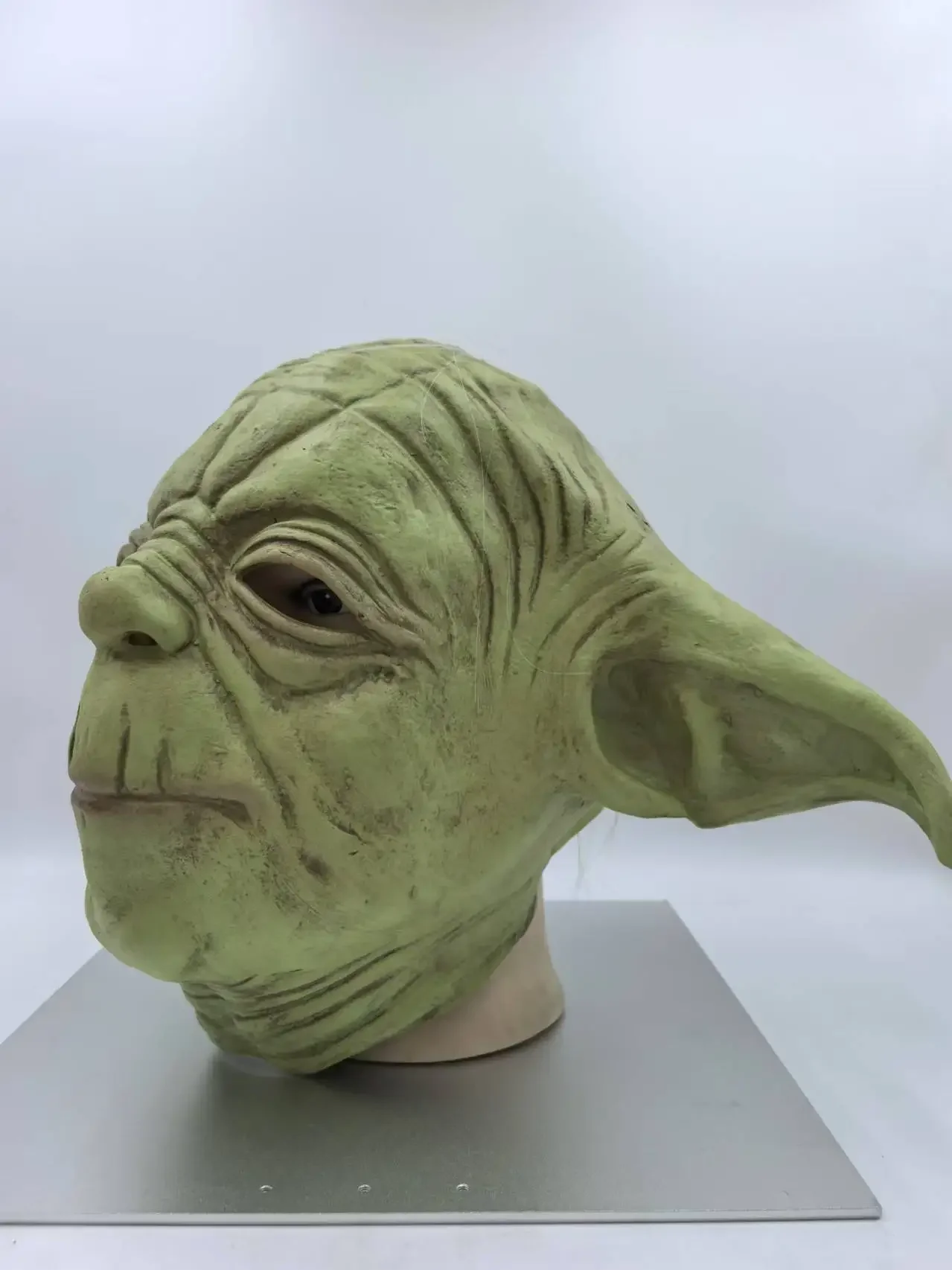 Master Yoda Mask Cosplay Costume Latex Helmet Halloween Party Carnival Props Accessories