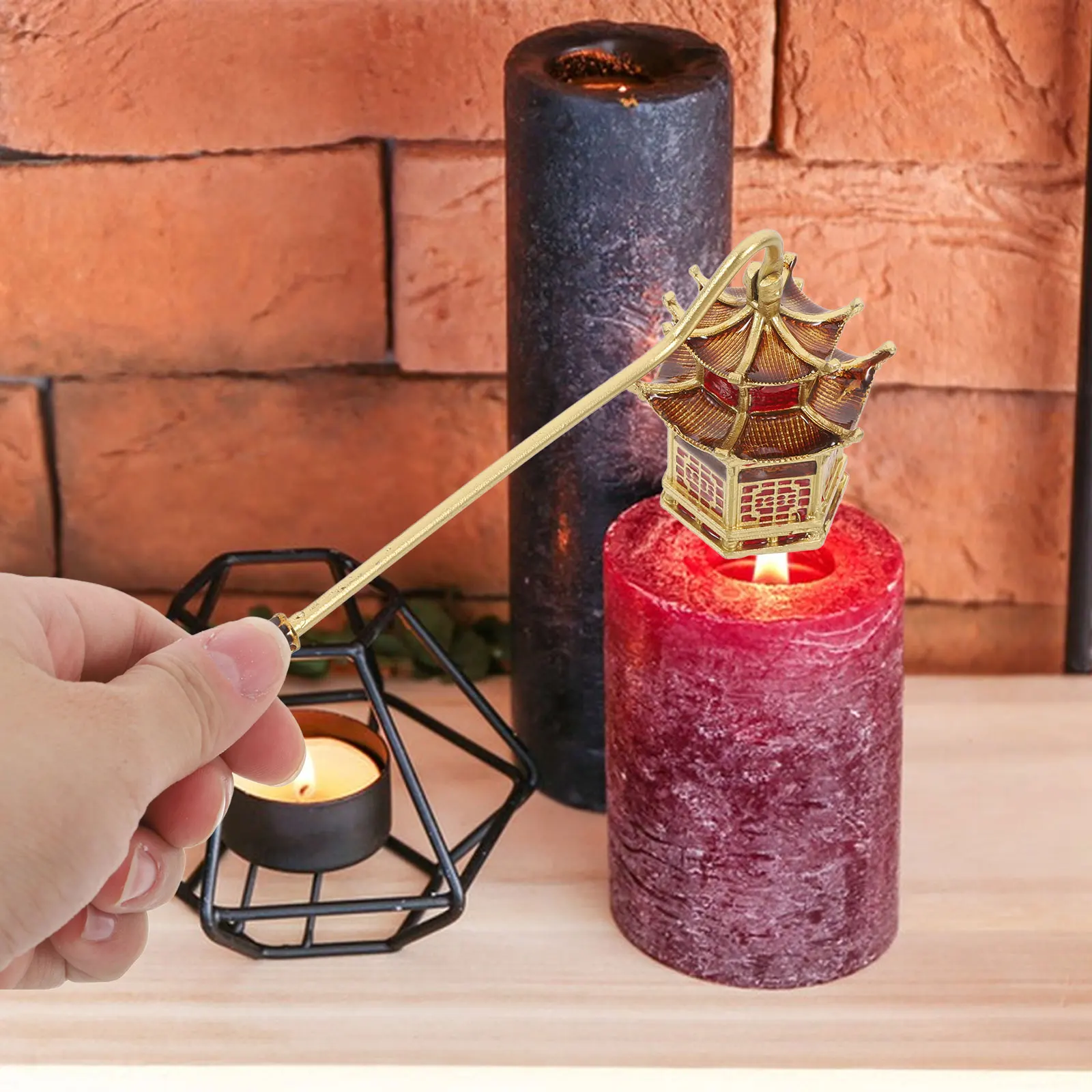 

Extinguisher Snuffer Zinc Alloy Modern Tool for Scented Candles Bell Jar Efficient Smokeless Non Slip Handle
