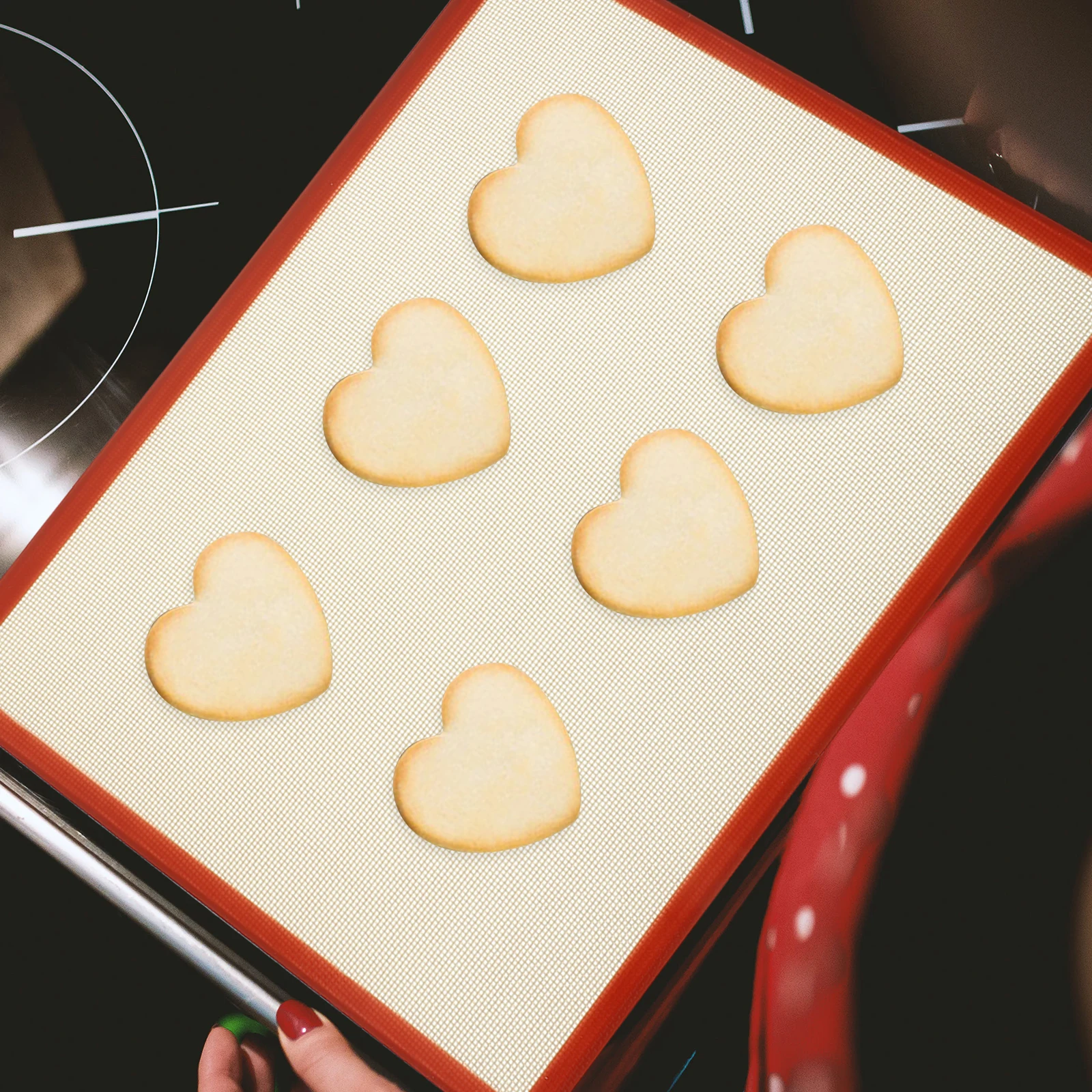 

3pcs Silicone Baking Mat Nonstick Oven Liner Pastry Bread Biscuit Cookie Pad Heat Resistant Easy Clean Reusable Baking Cooking