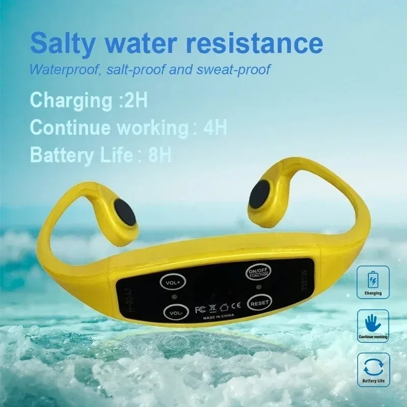 Aquatic Sports H904 Bone Conduction Headphones Swimming Training Headsets Communication