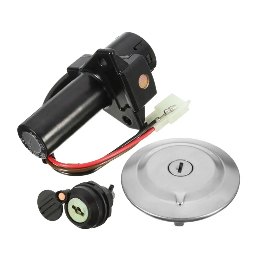 Motorcycle Ignition Lock Assembly Long Lasting Black Security Set for Yamaha YBR125 2002-2013
