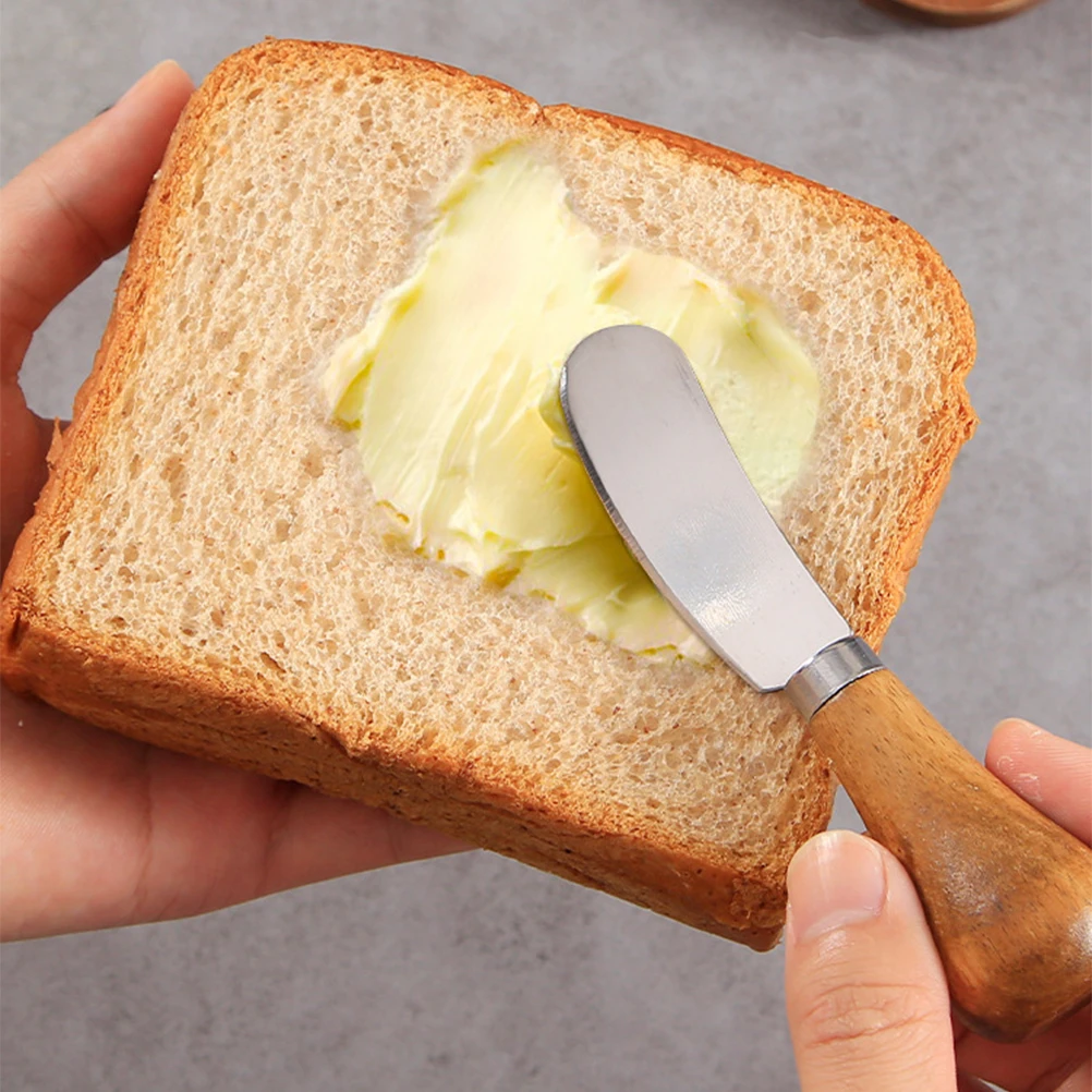 

Cheese Cutter Stainless Steel Wood H Portable Butter Spreader Kitchen Tool Jam Scraper Fruit Supply Practical Party
