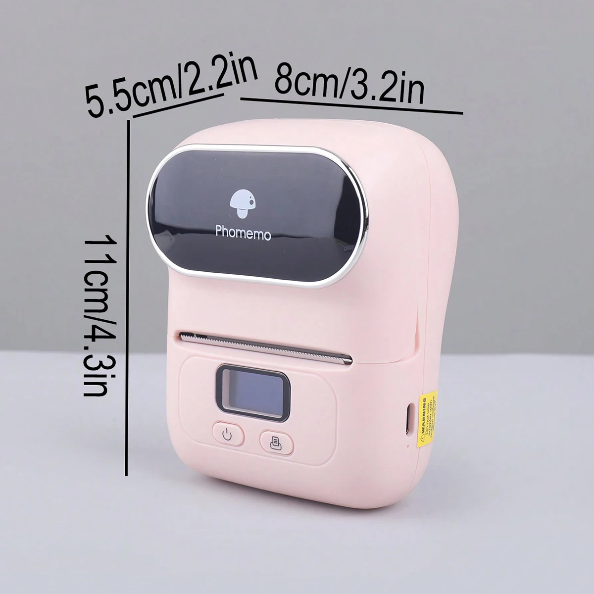 1 PC Portable Mini Thermal Printer, Label Memo, Error Printing, Comes with USB Cable, Portable Office Printer Outdoor Essential