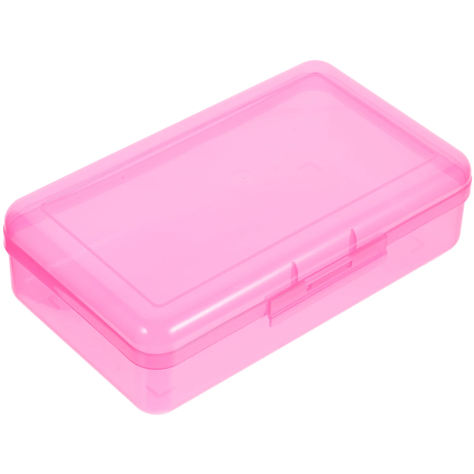 Large Pencil Case Stationery Clear Storage Basket Pink Carrying Organizer Portable Container Packing Box