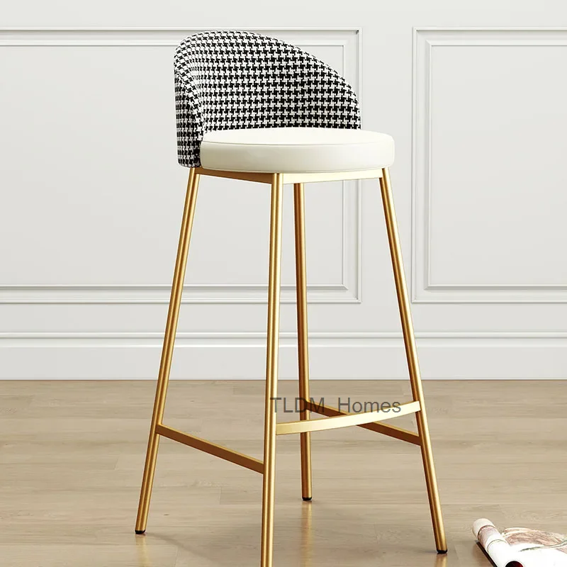 

Step Counter Accent High Bar Stool Reception Make Up Gold Vintage Restaurant Bar Stool Luxury Adjustable Taburete Alto Furniture