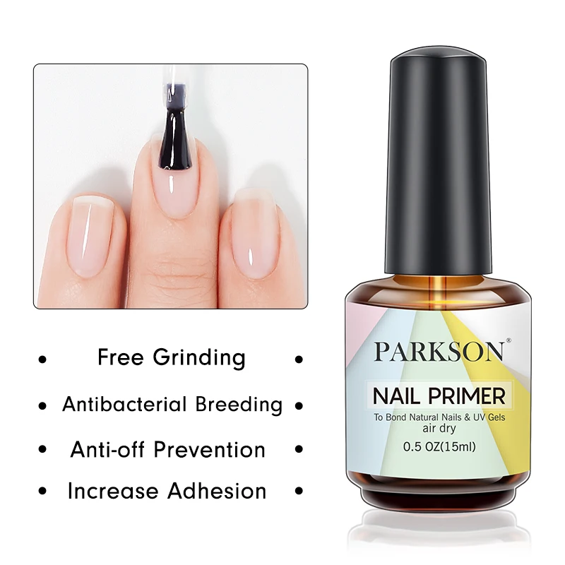 Parkson 15ml Fast แห้งเล็บ Primer ฐานตัวแทนทําความสะอาด Balancing Dehydration Oil ไม่จําเป็นต้อง UV LED โคมไฟเจลเล็บ Primer