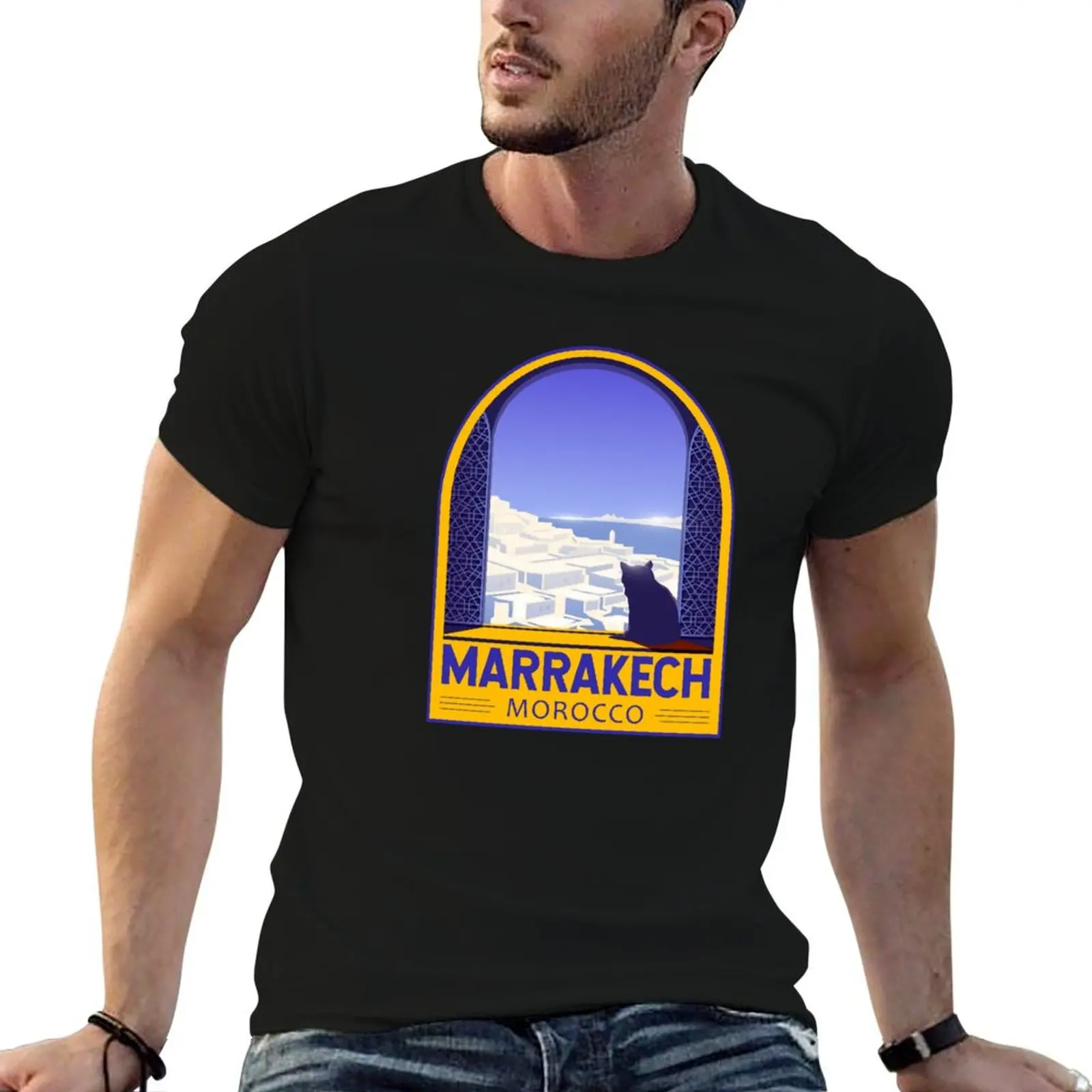 

Marrakech Morocco Retro Emblem T-Shirt t shirt man plain t shirts for man graphic tees T-Shirt