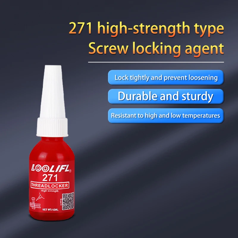 10ml Threadlocker Quick Drying Screw Locking Agent Thread Lock Fluid Strong Thread Fastening Adhesive, Screw Glue to Prevent Loosening & Corrosion