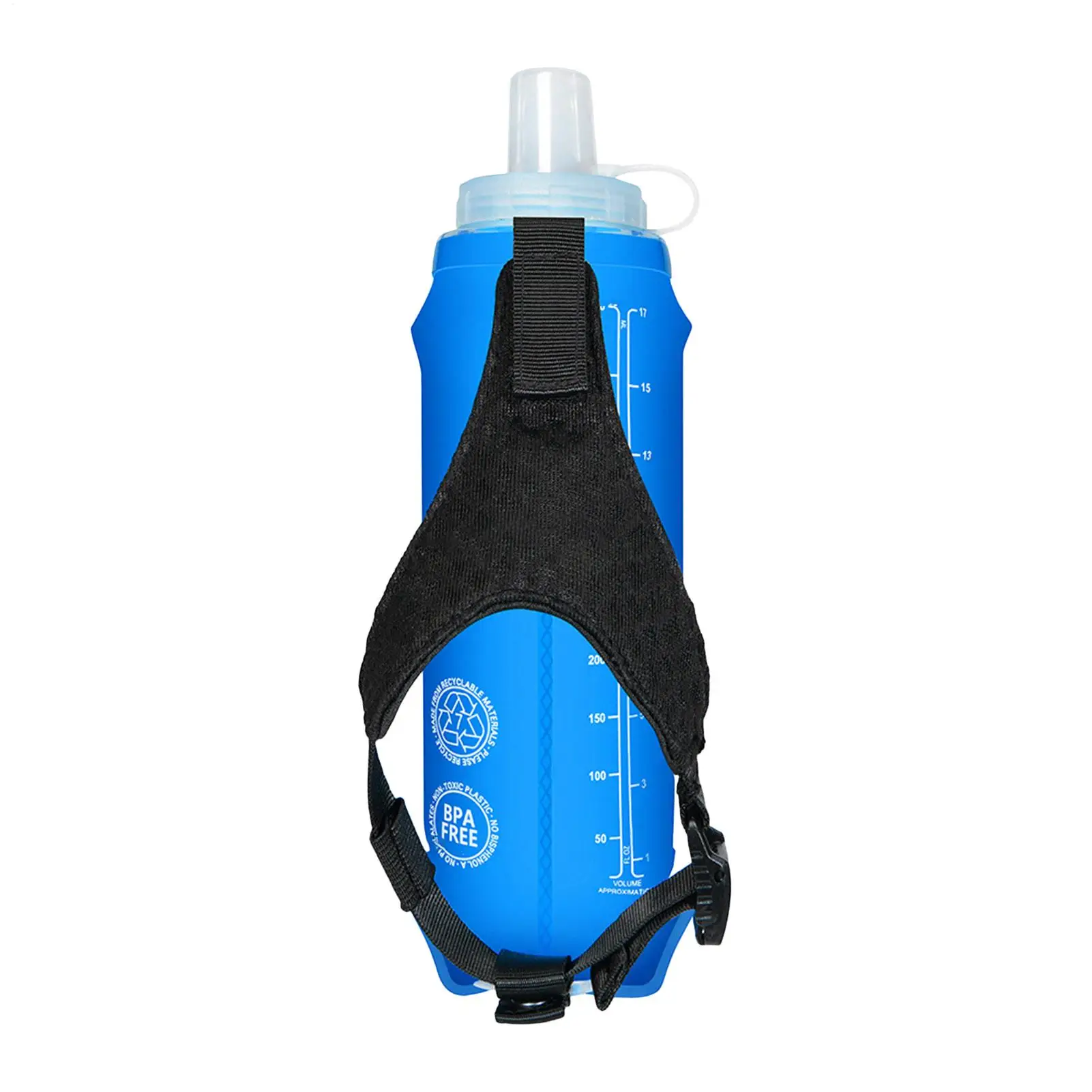 Running Water Bottle Handheld 500ml Spill-Proof Foldable Lightweight Soft Water Bottles Hydration Flask For Outdoor Travel Gym