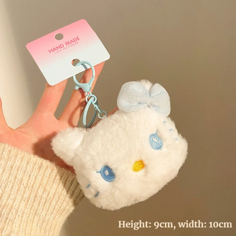 HelloKitty Kleine Plüschpuppe Schlüsselanhänger Kawaii Kitty Katze Anhänger DIY Rucksack Umhängetasche Anhänger Niedliche Accessoires Dekoration Geschenk