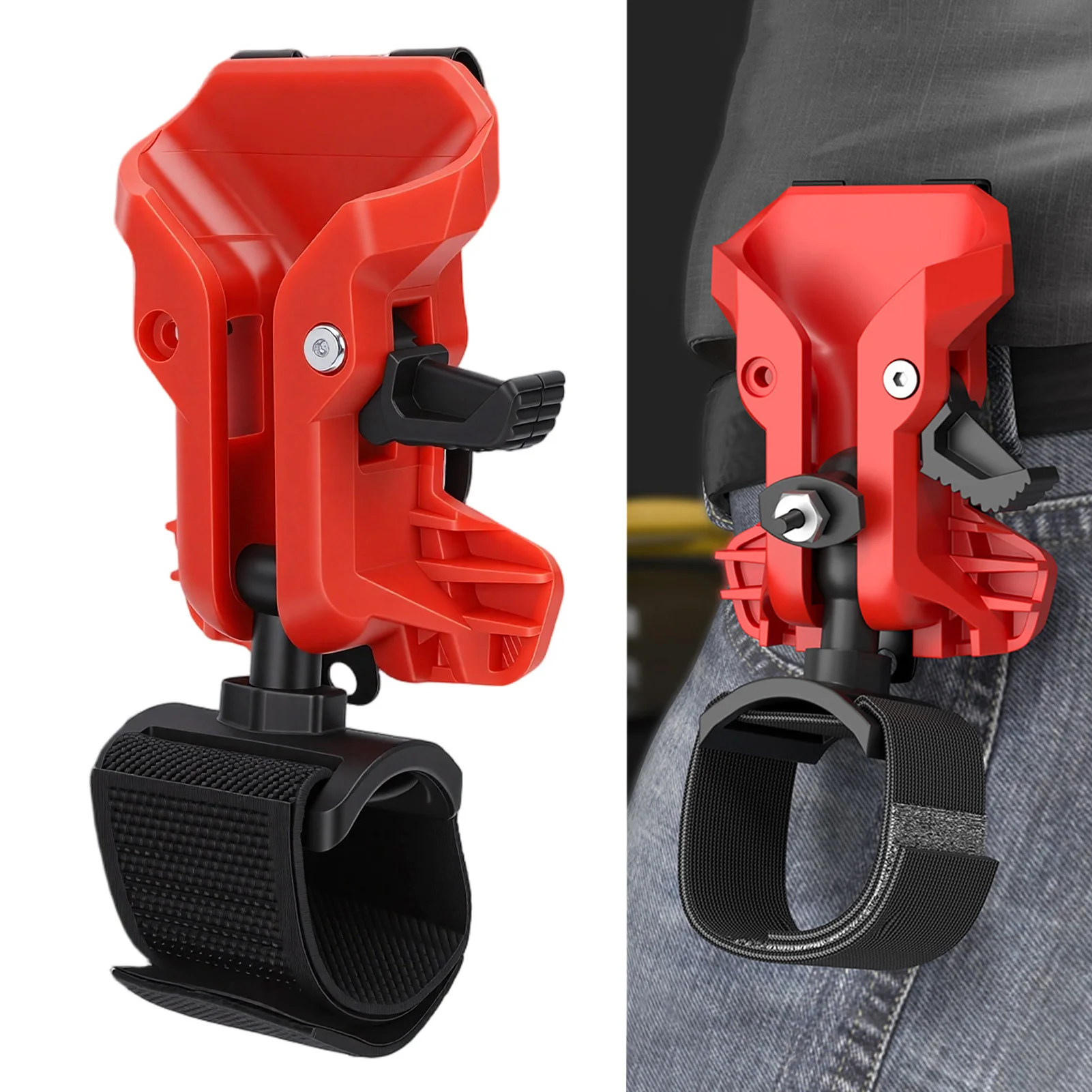 Power Tool Waist Holder Tool Quick Attaching Clip Secure Locking Waist Belt Tool Holder for Electrician Hammer Wrench Flashlight
