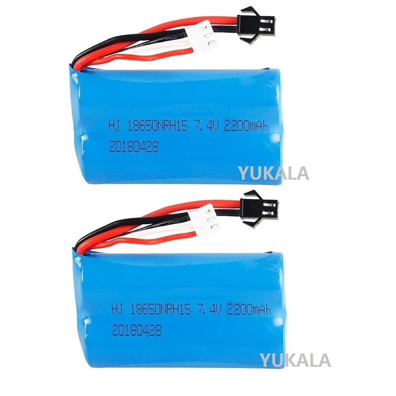 7,4 в 2200 мАч 2S литий-ионный аккумулятор 18650 SM разъем/USB для wltoys 104310 104311 18301 18302 MN99S D90 Q1 H101 R/C автомобильные запчасти для Дронов