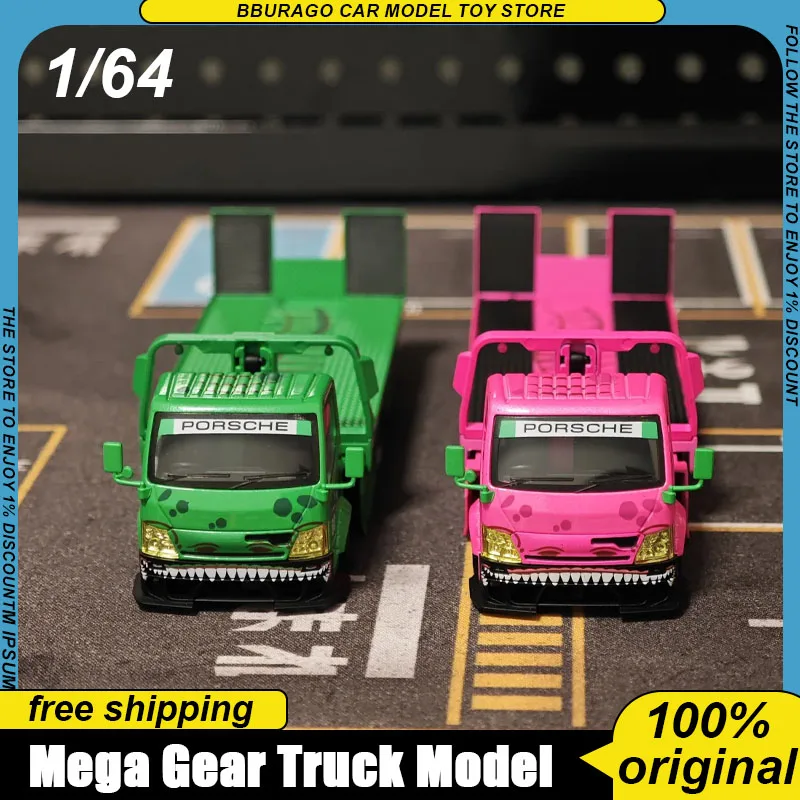 

Pre-Sale Mega Gear 1:64 Custom Rollback Tow Truck Diecast Model Two Color Dinosaur Themed Collectible Ornaments Toys Gifts Kids