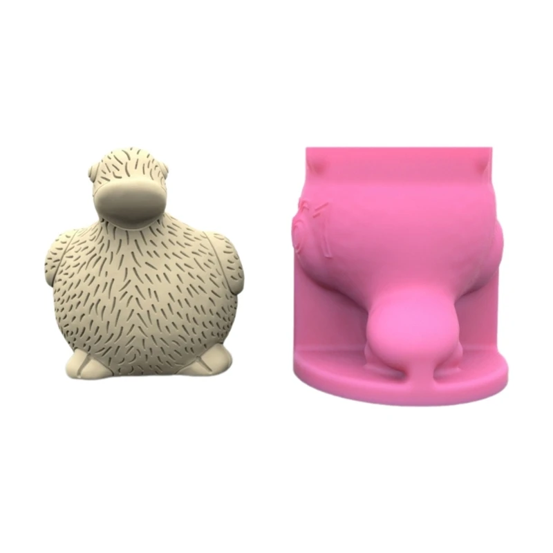 Epoxy Clay Molds Flowerpot Mold Silicone Concrete Mold Duck Silicone Vase Moulds for Crafting Concrete Pen Holder