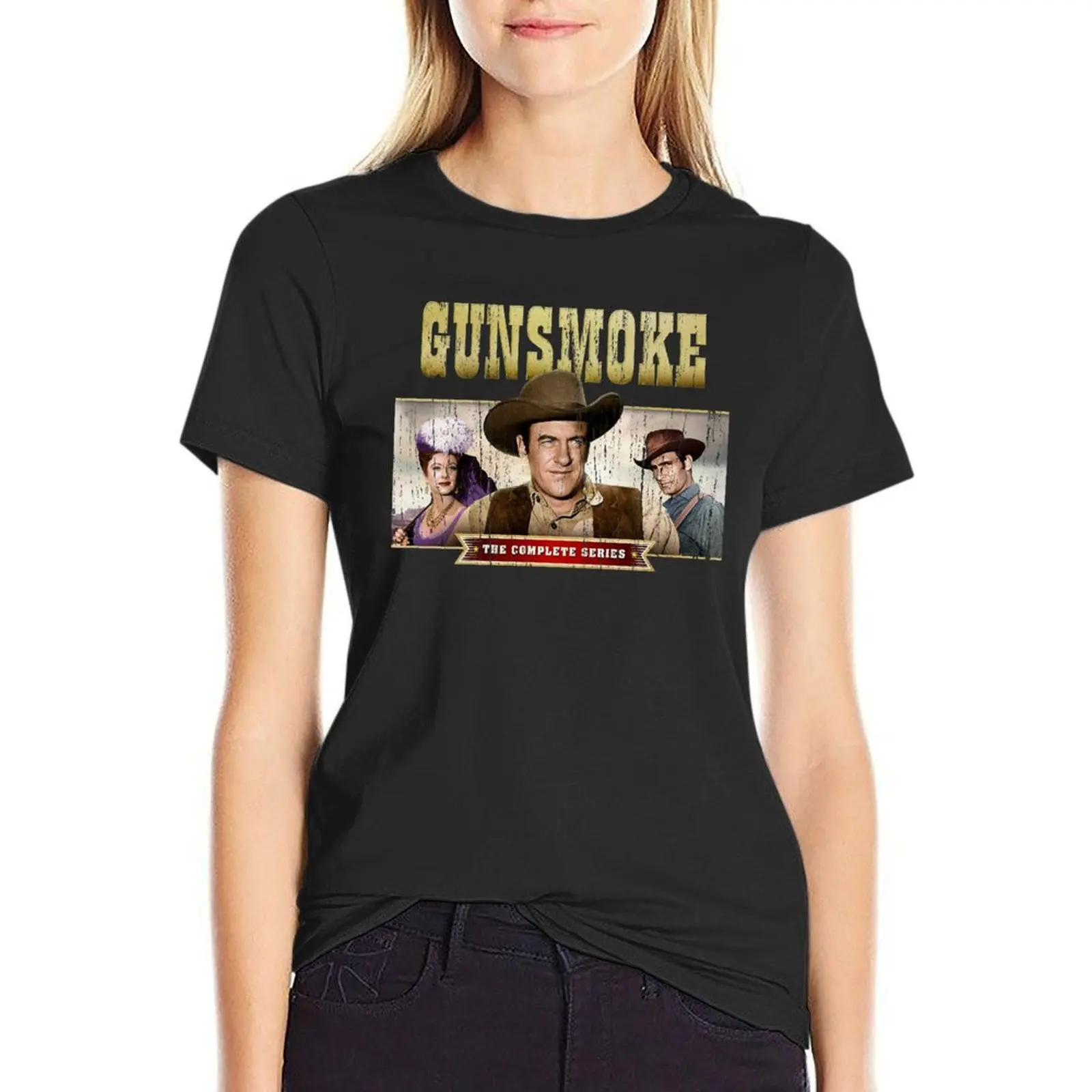 

Gunsmoke T-shirt Short sleeve tee tops Women clothes