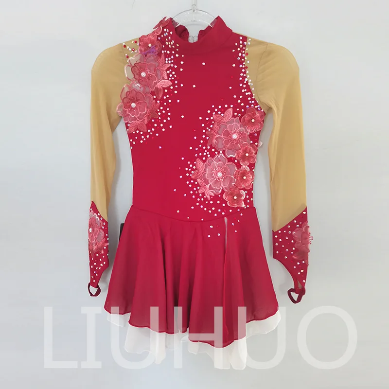 

LIUHUO Ice Figure Skating Dress Girls Women Teens Stretchy Spandex Competition Wholesale