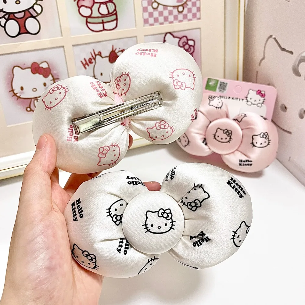 

Kawaii Productos Hello Kitty Hairpin Cute Cartoon Girl Large Filled Fleece Bow Hairpin Accesorios Para Mujer For Women Girls