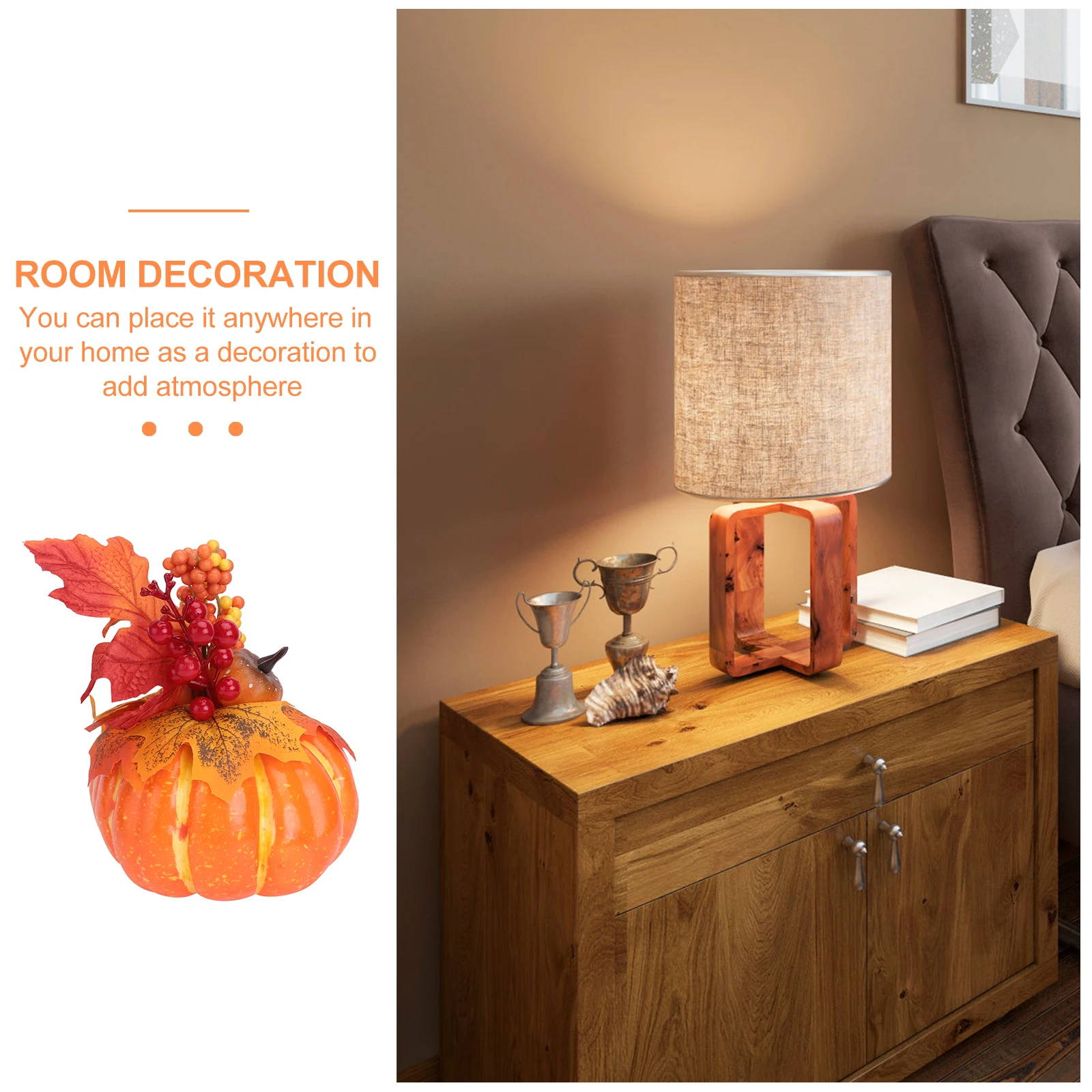 

Simulation Pumpkin Halloween Decoration Party Festival Home Decor Harvest Thanksgiving Desktop Mini Pumpkins Lightweight