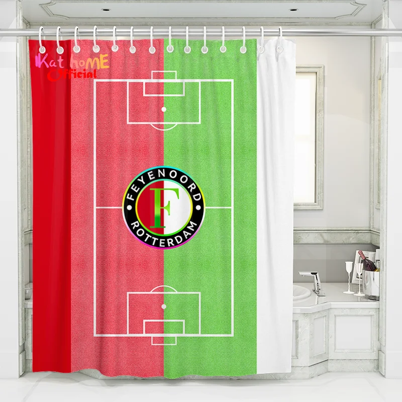 Feyenoord Shower Curtain Funny Football Field Bath Screen Bathroom Partition Curtains Waterproof Fabric Art Home Decor 70