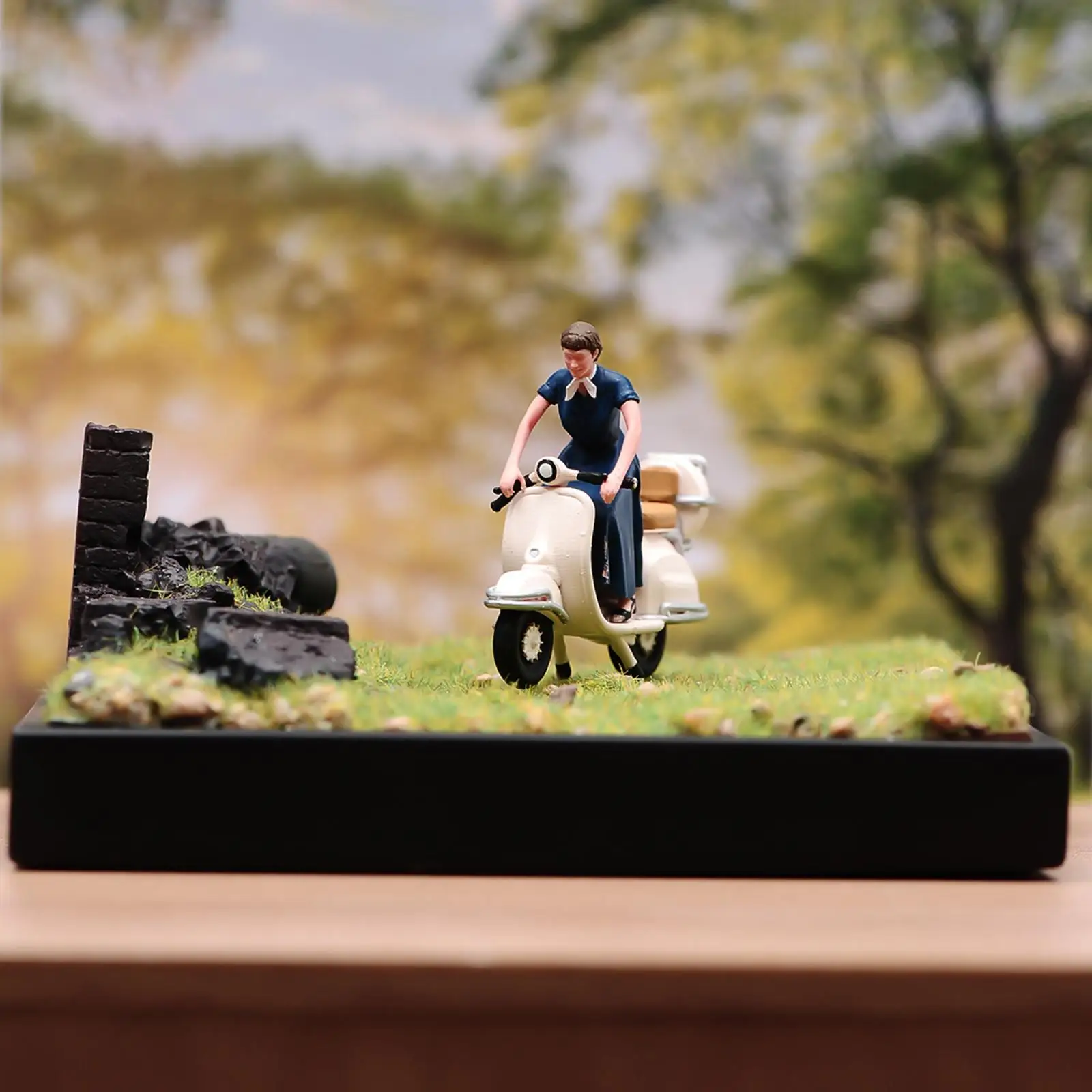 

Diecast Car Parking Scenery Greenery Ruins Diorama Model 1 64 Scale Miniature Scene Display Prop