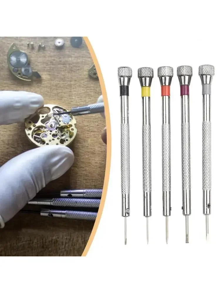 10 sztuk śrubokręt precyzyjny 0.8-1.6mm wkrętaki płaskie zapasowe ostrza do okularów zegarek biżuteria zegarmistrz narzędzie do naprawy — zdjęcie 2