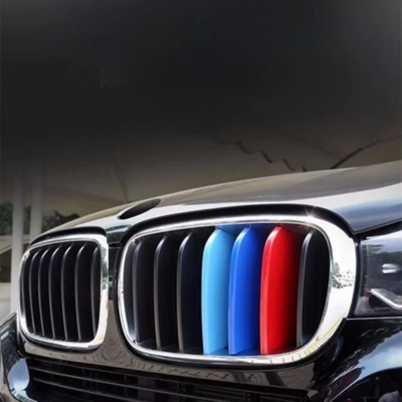 

For BMW X5 X6 E70 E71 F15 F16 2008-2022 ABS Car Front Grille Stripes Covers Grid Strips Clips Trim Cover Car Accessories