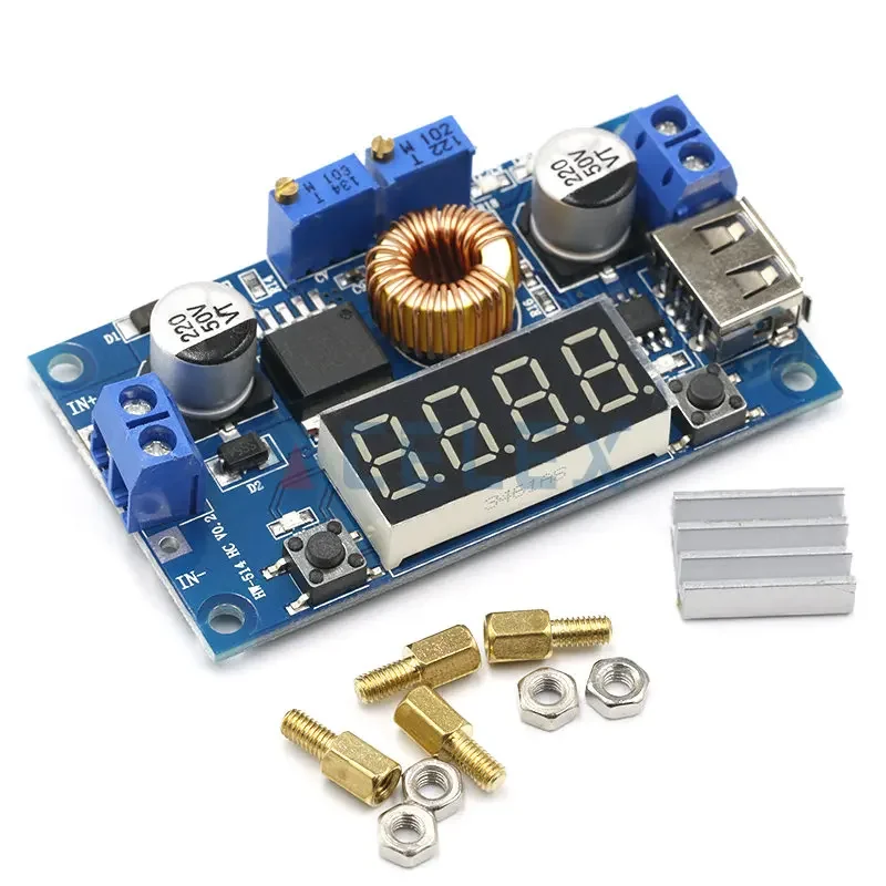 DC-DC 5A Digital LED Drive Lithum Battery Charger Module CC/CV USB Step Down Buck Converter With Voltmeter Ammeter