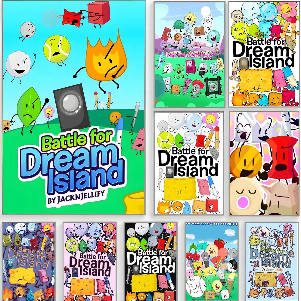 Colorful Competitive B-Battle For Dream Island Poster Classic Wall Art  Home Decor  Peel and Stick Unframed