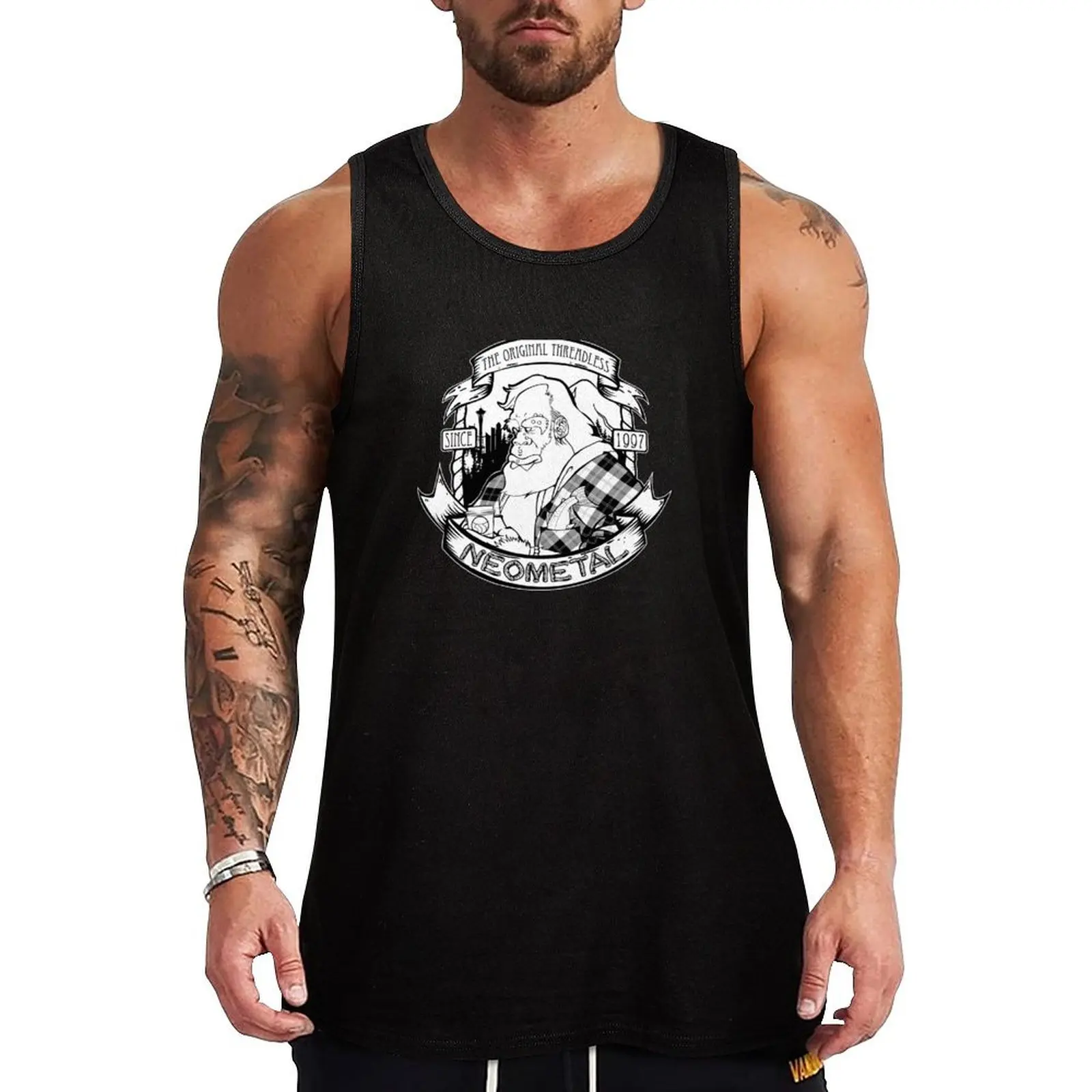 

NeoSquatch B&W Tank Top Outdoor Work Tank Top Rugged Durable Sleeveless