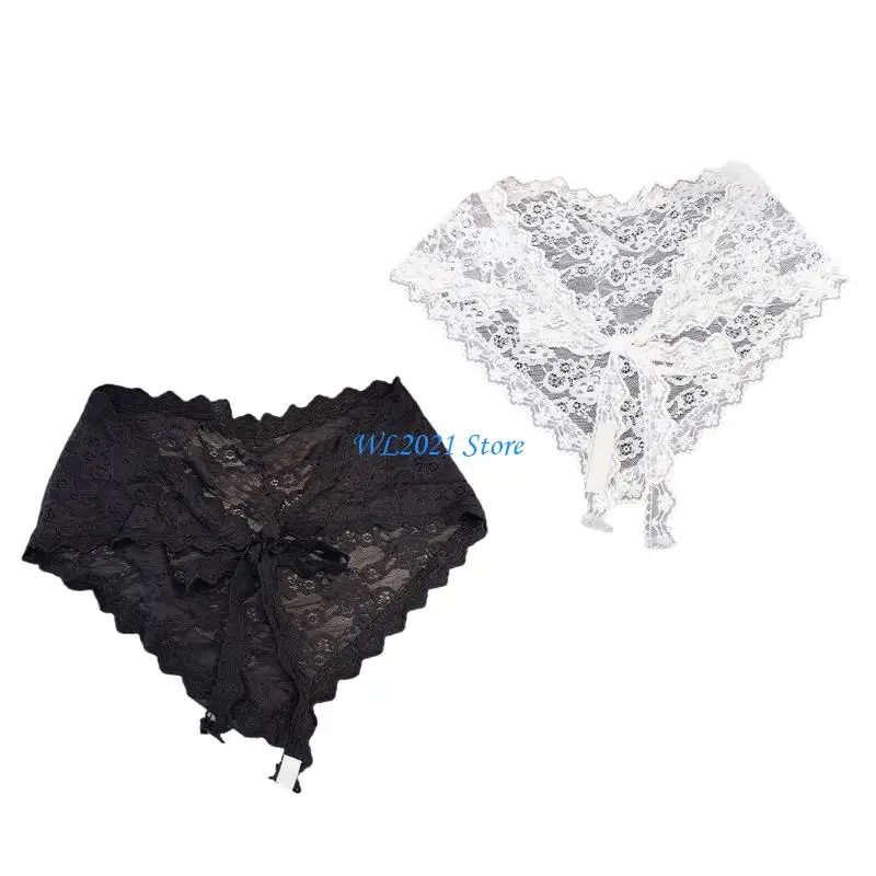 

G5GC Hip Scarf Turban for Girls Halloween Tulle Bandana Lace Hip Cover Birthday Gift