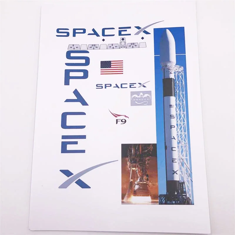 1/100 USA SpaceX Falcon 9 Rocket 3D Paper Model Puzzle Student Hand Class DIY Space Papermodel Toy