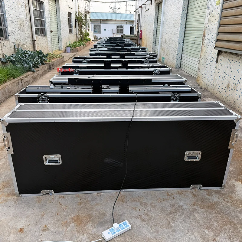 Large Capacity Customized 86 Inches LCD Screen Motorized Flight Case with TV Lift Mount