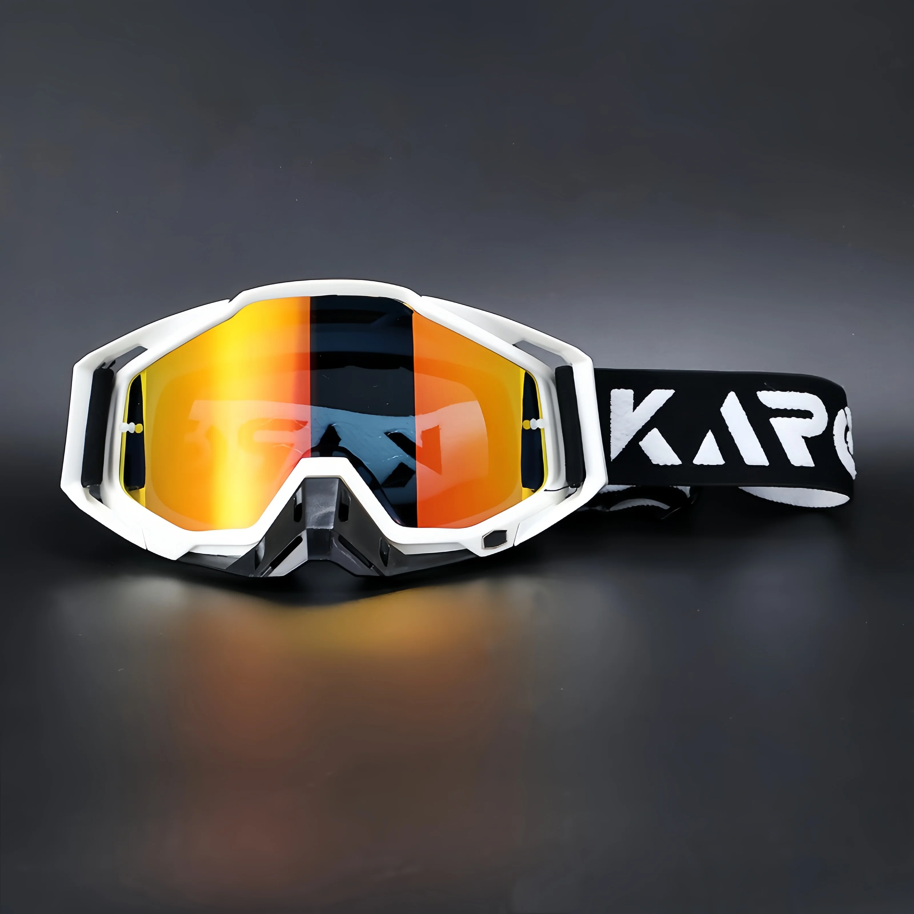 Karos Reitbrille UV400 Winddichte Motorrad-Sonnenbrille Offroad-Rennbrille für MTB ATV Ski Schutzbrille Geschenk K336