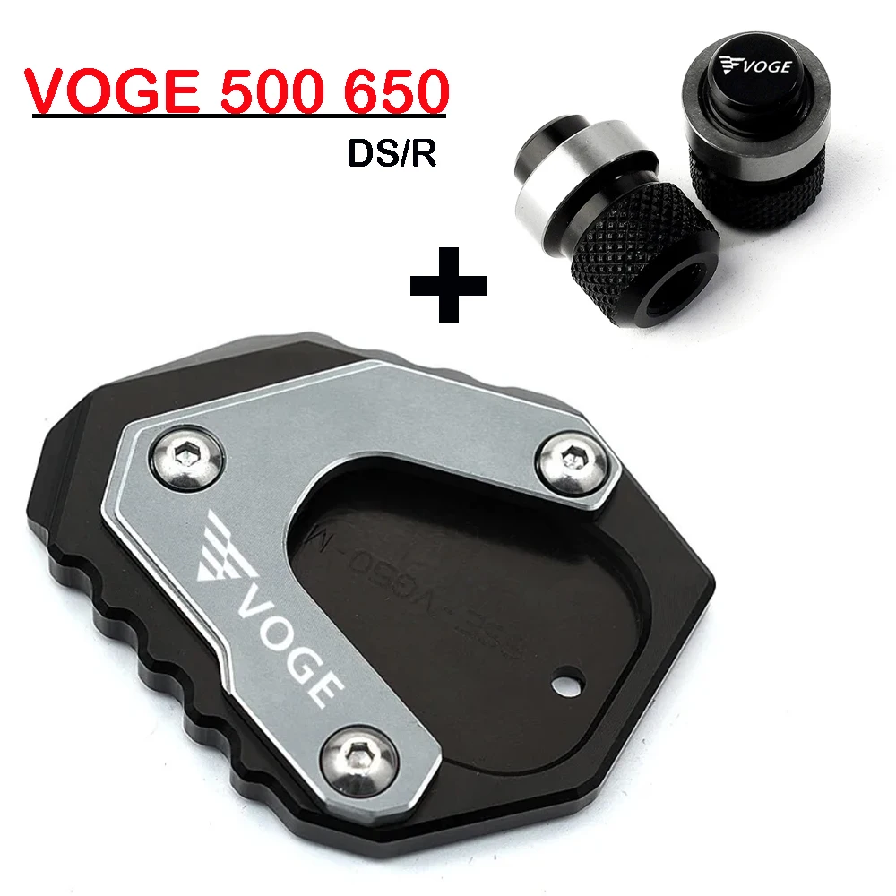 For Loncin Voge 300DS 300AC 300 R 300RR 500R 500DS 500 R 650DS 650 DS Motorcycle Kickstand Foot Side Stand Pad Plate Accessories