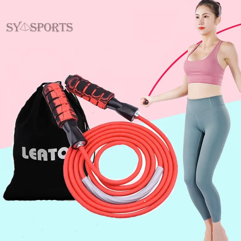 Skipping Jump Rope Gym High Speed Skip Rope Adjustable Length Nylon Tangle-free with carrying bag skipping rope  jump