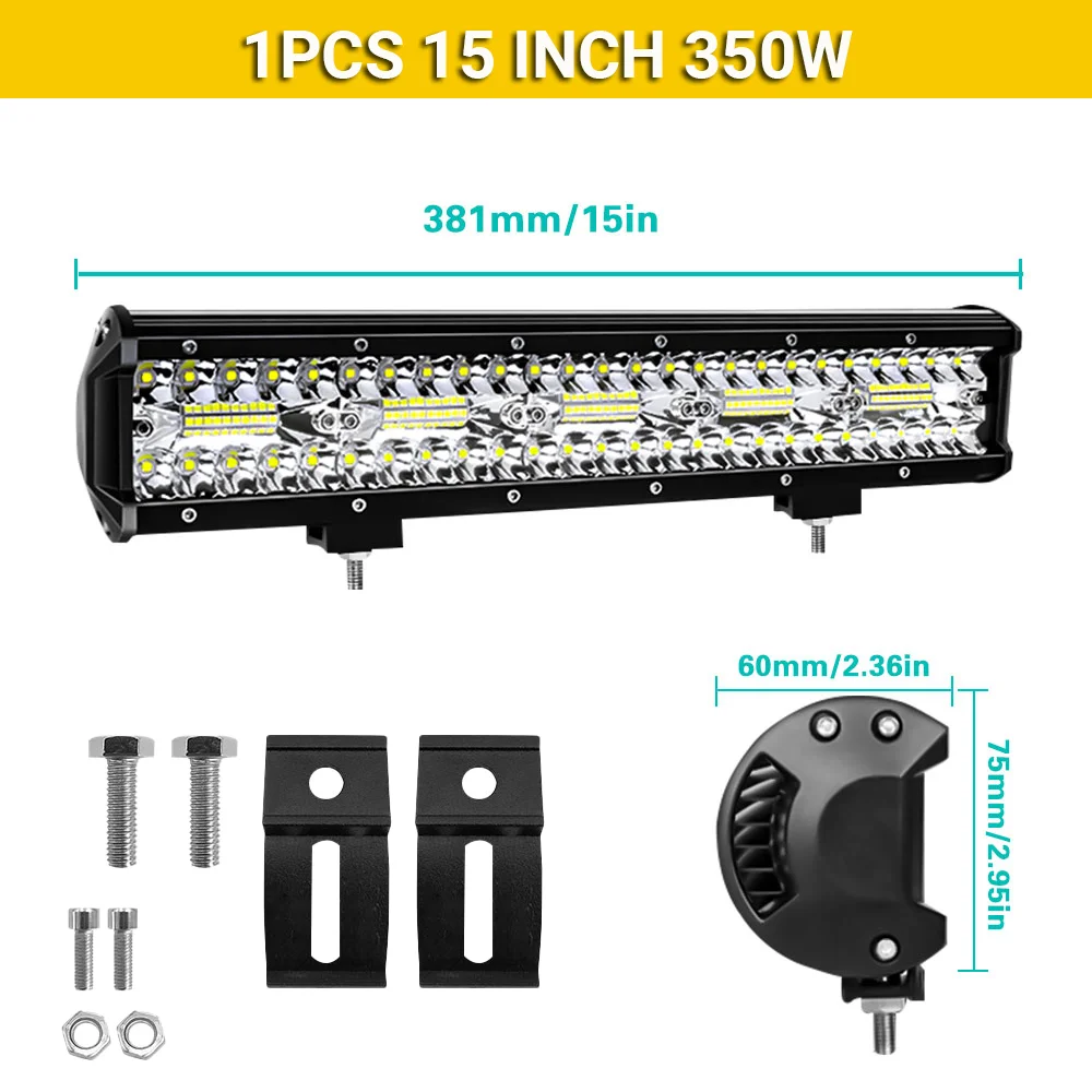 4/7/9/12/17/20 Inch Led Lichtbalk Voertuig 12V Werklamp Bar Spotlight Boot Barra Led Rijden Vrachtwagen ATV SUV 4x4 Lange Afstand