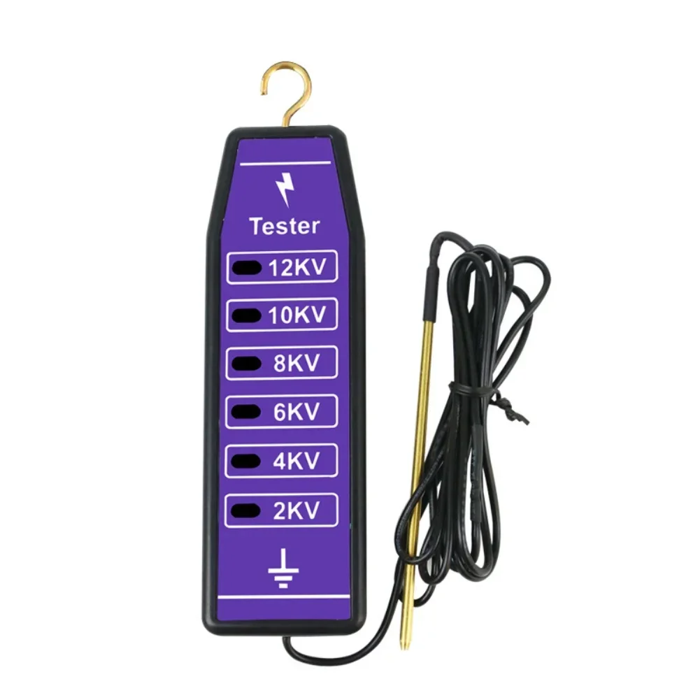 2kv-12kv Handheld Electric Fence Voltage Tester 6 LED Indicator Wire Tension Meter For Livestock Farm Security Detection Tool