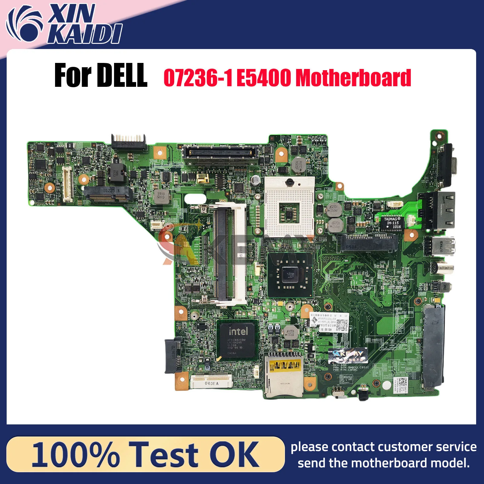

For Dell Latitude E5400 Laptop Motherboard 07236-1 DDR2 MAIN BOARD C951C C954C 48.4X703.011 100% Fully Tested
