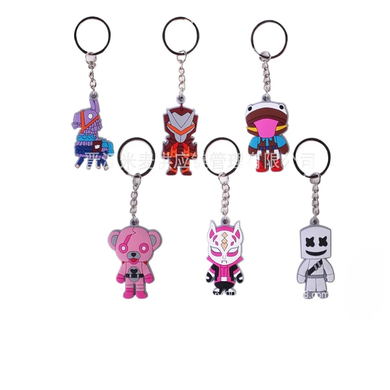 Fortnite Games Anime Key Chain Cartoon Character,PVC Keychain,Backpack Pendant,Children's Accessories,Children's Birthday Gifts