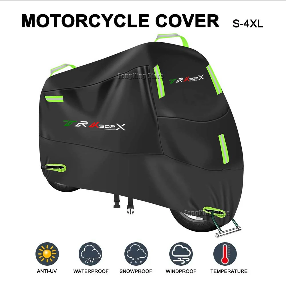 

Motorcycle Cover Waterproof Outdoor Scooter UV Protector Rain Cover For Benelli TRK 502X Leoncino 500 BJ500