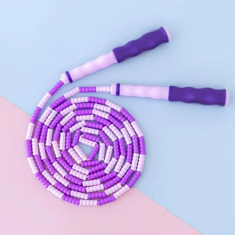 

Adjustable Length Segmented Fitness Jump Rope No Knots Signable Soft Bead Skipping Rope Soft Bead Professional Jumping Rope