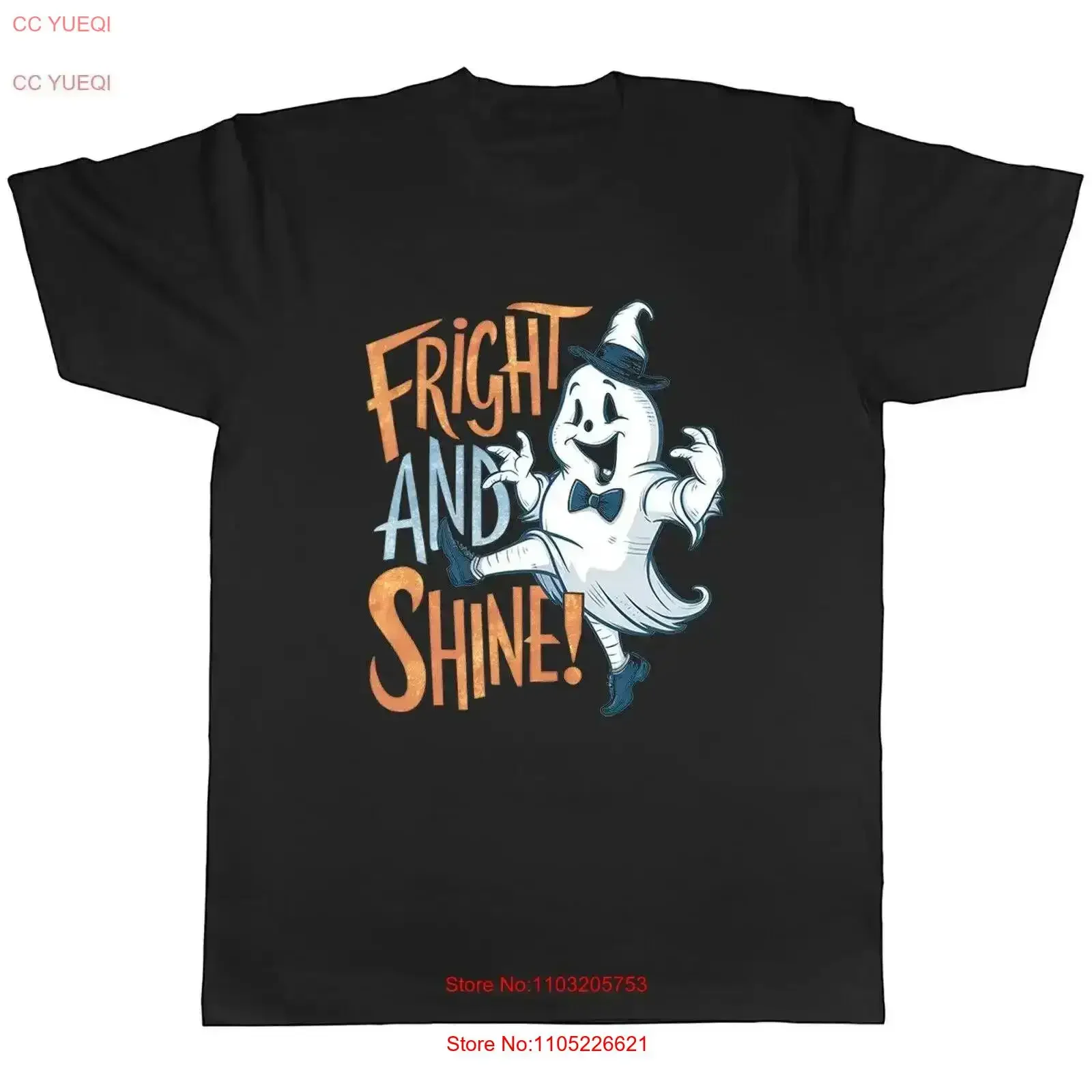 تي شيرت رجالي من Fright and Shine Ghoul Ghost Halloween زي عتيق مغسول للارتداء اليومي مريح وأنيق