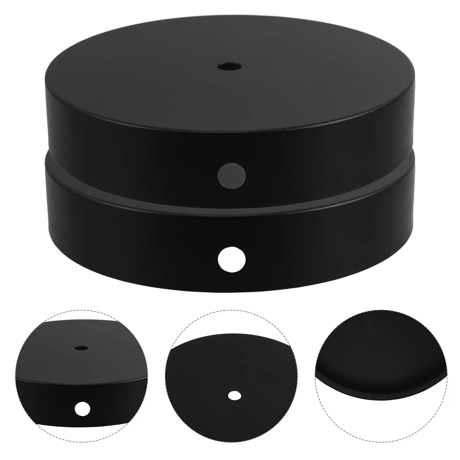 

2pcs 150Mm Lamp Base: Heavy Duty Iron Flat Bottom For Diy Lighting Projects Universal Round Base Plate Compatible With Led Desk