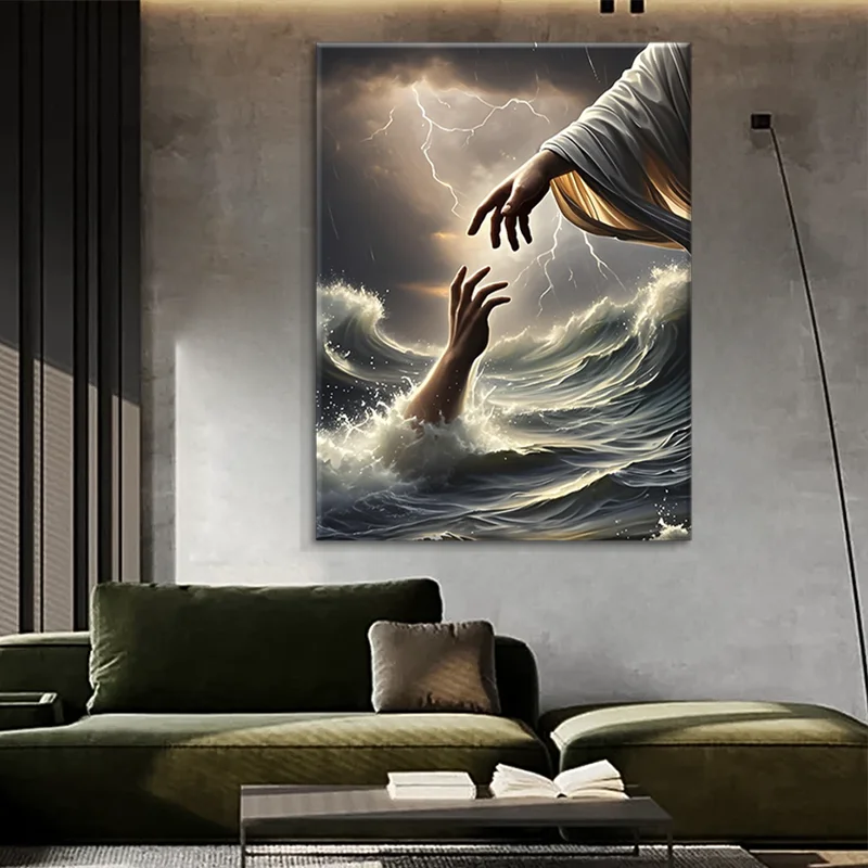 

High Quality Artistic Redemption Pattern Christian Wall Decor Living Room Bedroom Poster Print Religious Picture Home Art